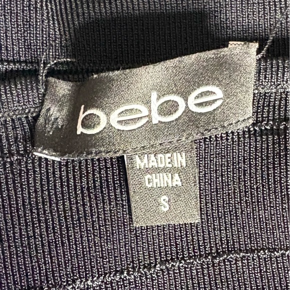 Bebe Black Ribbed Knit Dress - Picture 8 of 8